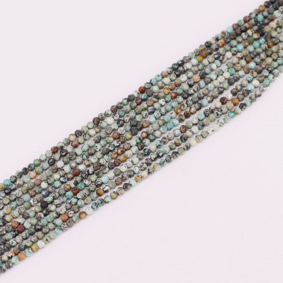 3 MM Round Natural Stone Beads Faceted For Jewelry Design Material Earring Necklace Bracelet Choker Bohemian Style Price For 5 Strands