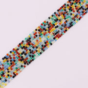 3 MM Round Natural Stone Beads Faceted For Jewelry Design Material Earring Necklace Bracelet Choker Bohemian Style Price For 5 Strands