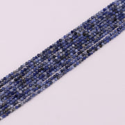 3 MM Round Natural Stone Beads Faceted For Jewelry Design Material Earring Necklace Bracelet Choker Bohemian Style Price For 5 Strands