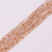 3 MM Round Natural Stone Beads Faceted For Jewelry Design Material Earring Necklace Bracelet Choker Bohemian Style Price For 5 Strands