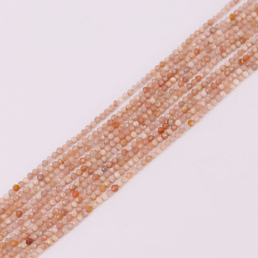 3 MM Round Natural Stone Beads Faceted For Jewelry Design Material Earring Necklace Bracelet Choker Bohemian Style Price For 5 Strands