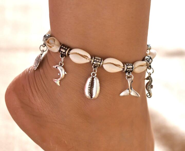 Anziehende schöne Muschel Armband Fußkettchen Preis für 5 PCS