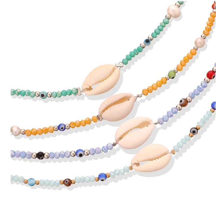 Mehrfarbiger Bohemia Fußkettchen Preis für 5 Stück