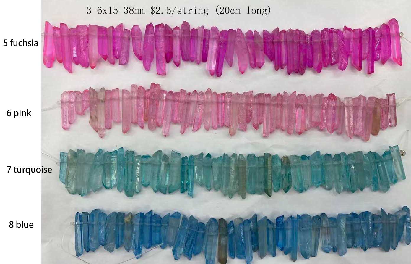 Ciondolo placcato in cristallo naturale multicolore