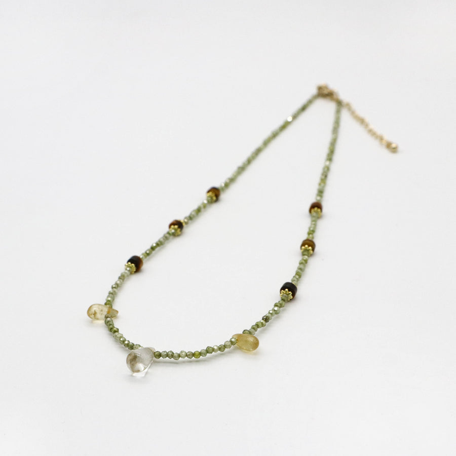 2mm Faceted Zircon Classic Style Necklace