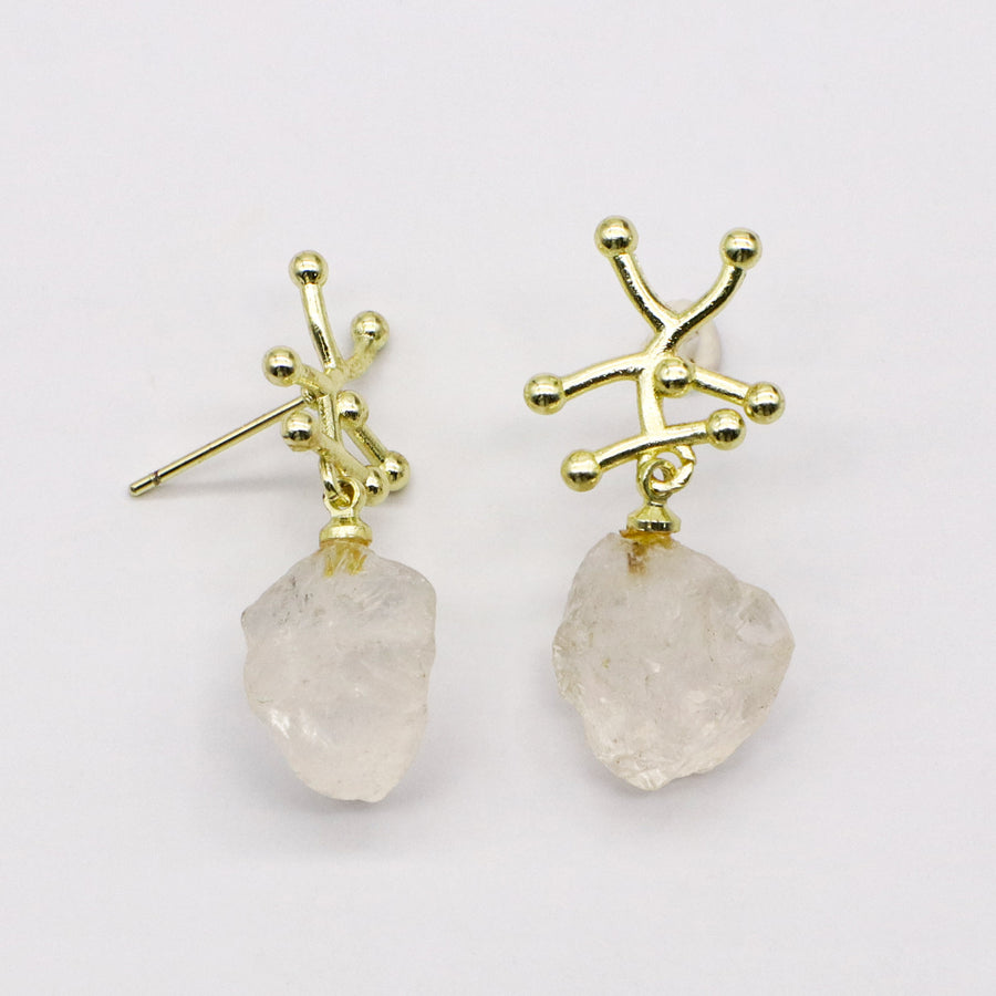New Classic Original Irregular Natural Stone Earring