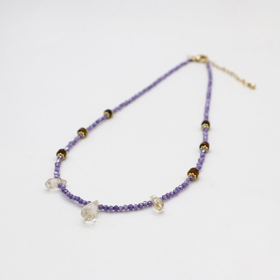 2mm Faceted Zircon Classic Style Necklace