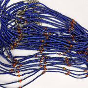 Vintage Style 2.5mm Lapis  Necklace