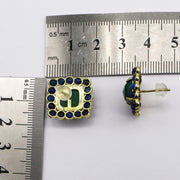 Retro Classic Square Natural Stone Earring