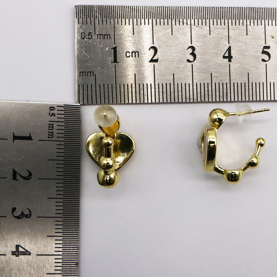 Sweet Heart Shape Classic Natural Stone Earring