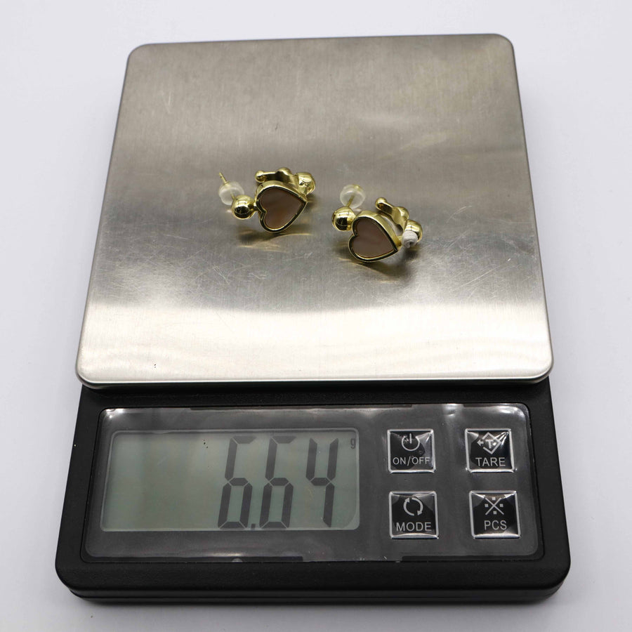 Sweet Heart Shape Classic Natural Stone Earring