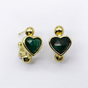 Sweet Heart Shape Classic Natural Stone Earring