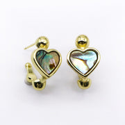 Sweet Heart Shape Classic Natural Stone Earring