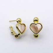 Sweet Heart Shape Classic Natural Stone Earring