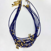 Simple Style 1.5mm Lapis Heishi Necklace