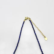 2 mm High Quality Faceted Lapis Necklace Luxurious Style