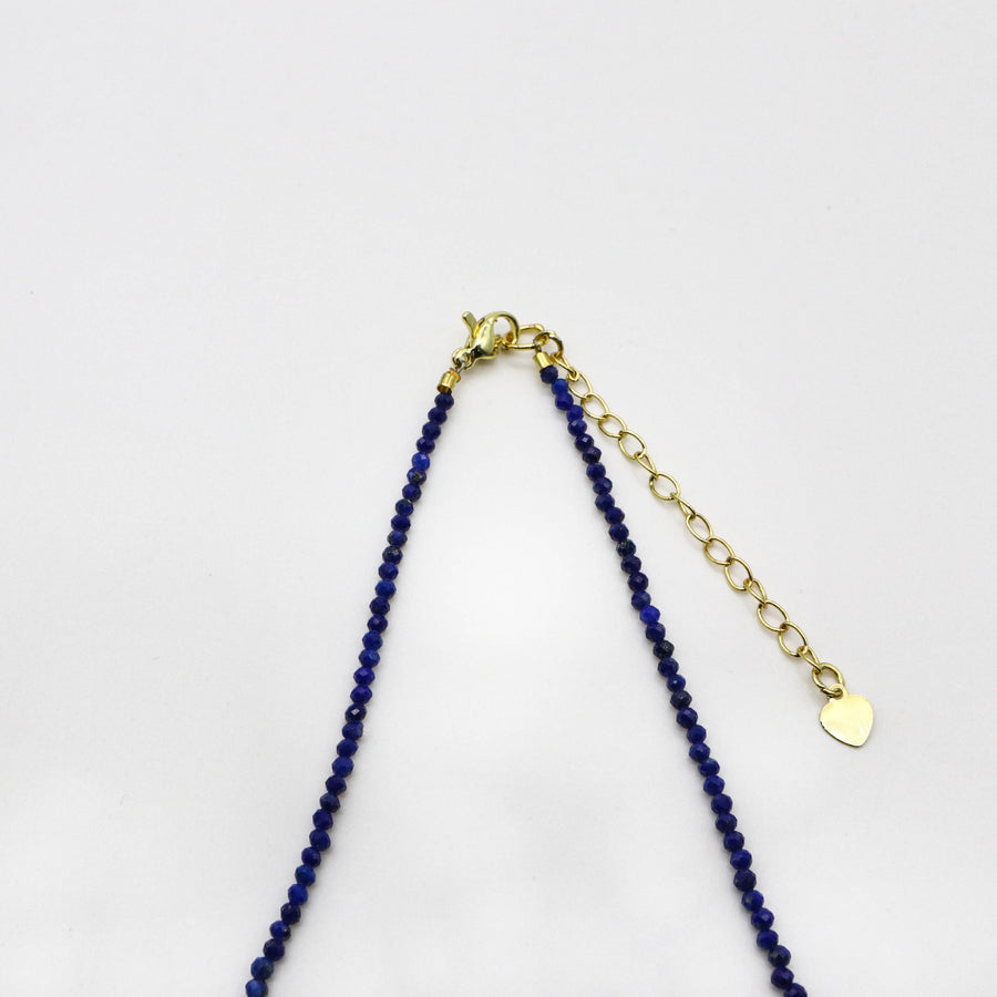 2 mm High Quality Faceted Lapis Necklace Luxurious Style