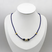 2 mm High Quality Faceted Lapis Necklace Luxurious Style
