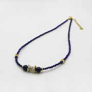 2 mm High Quality Faceted Lapis Necklace Luxurious Style