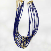 2 mm High Quality Faceted Lapis Necklace Luxurious Style
