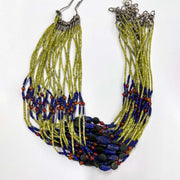 Lemon Jade Heishi Necklace Vintage Style