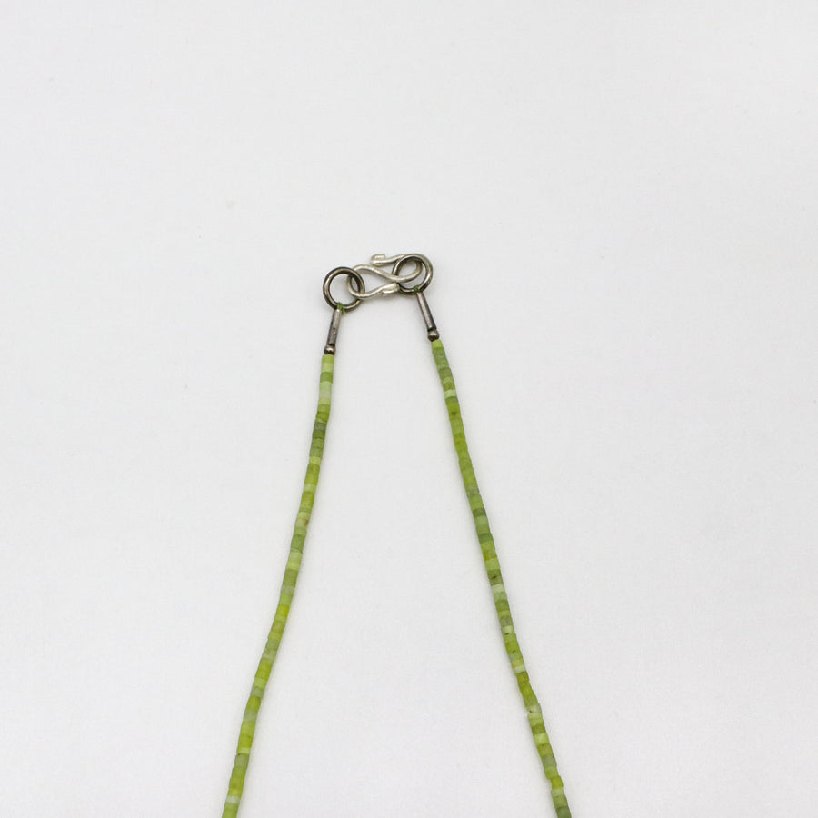 Lemon Jade Heishi Necklace Vintage Style