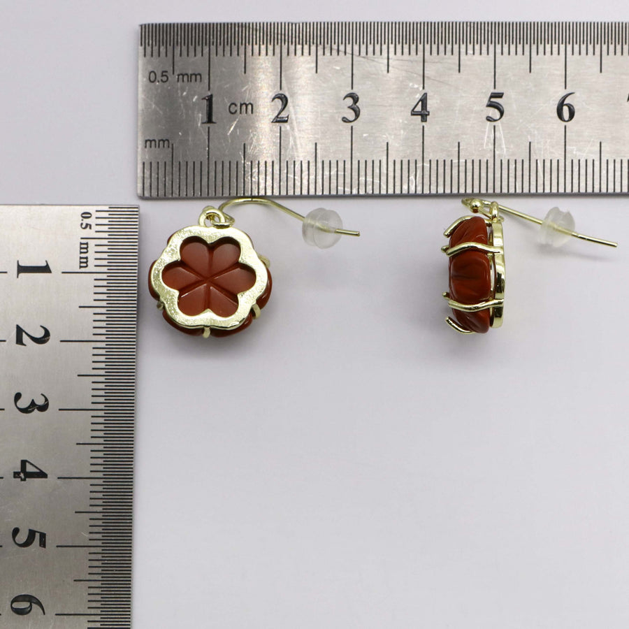 New Classic Fashion Flower Shape Natural Stone Earring