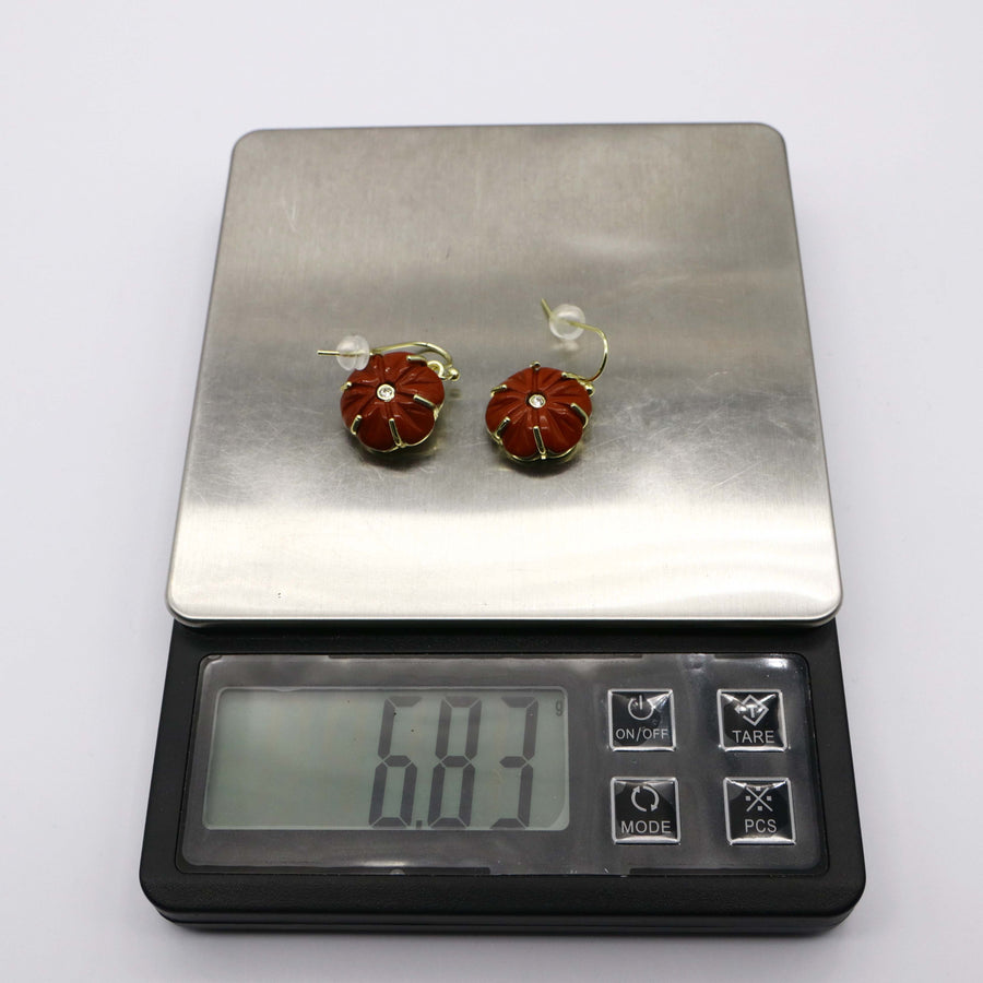 New Classic Fashion Flower Shape Natural Stone Earring