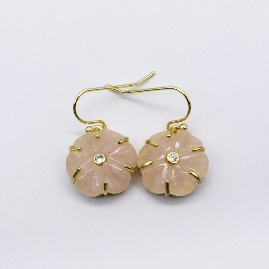 New Classic Fashion Flower Shape Natural Stone Earring