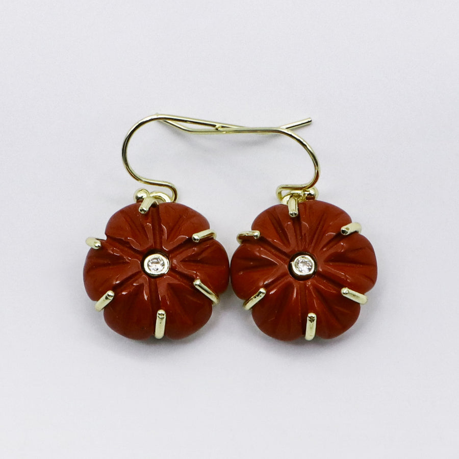 New Classic Fashion Flower Shape Natural Stone Earring