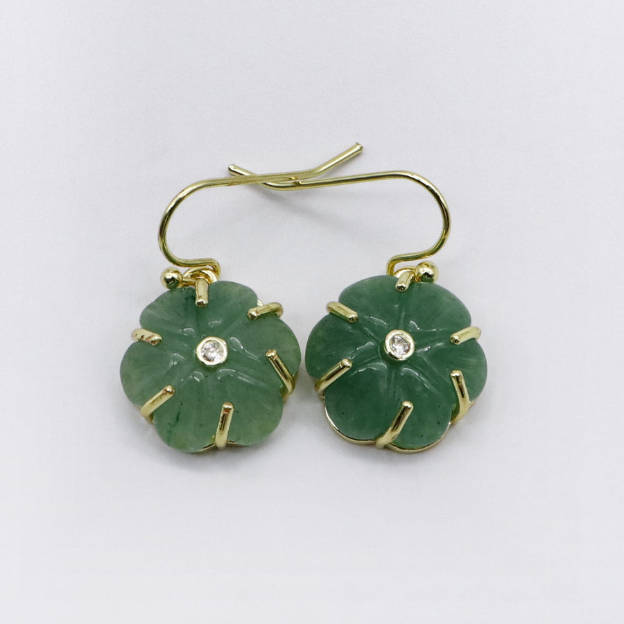 New Classic Fashion Flower Shape Natural Stone Earring