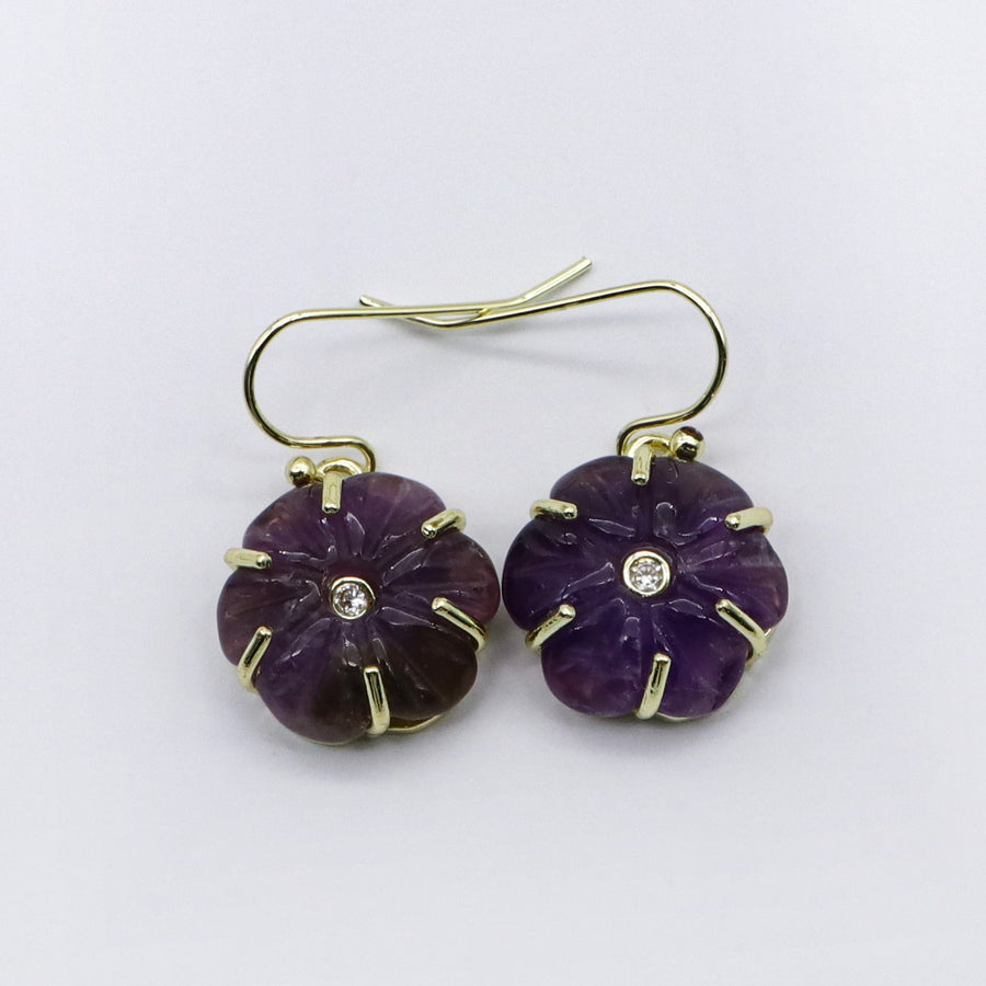 New Classic Fashion Flower Shape Natural Stone Earring