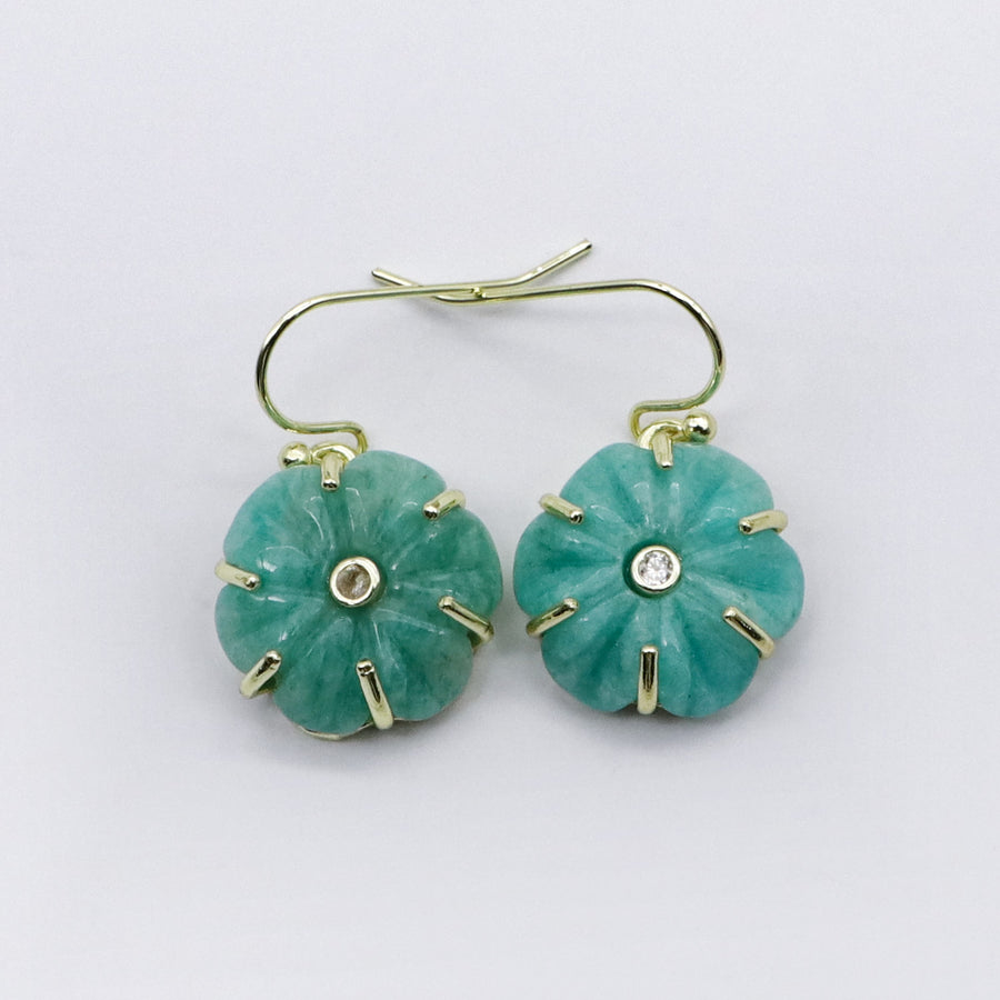 New Classic Fashion Flower Shape Natural Stone Earring