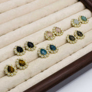 Exquisite Present Fashion Drop Shape Natural Stone Earring