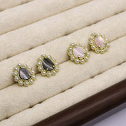 Exquisite Present Fashion Drop Shape Natural Stone Earring