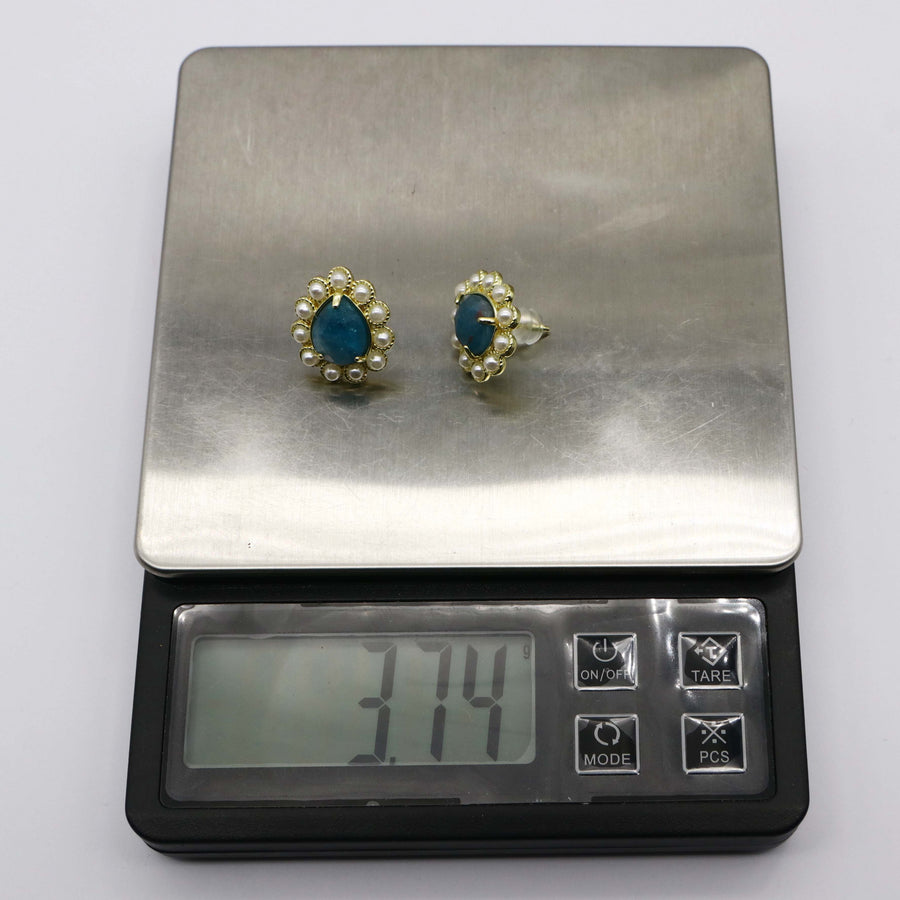 Exquisite Present Fashion Drop Shape Natural Stone Earring