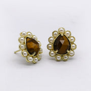 Exquisite Present Fashion Drop Shape Natural Stone Earring