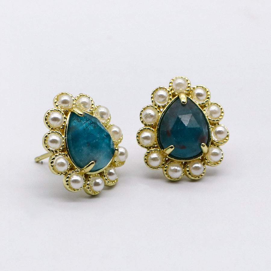 Exquisite Present Fashion Drop Shape Natural Stone Earring