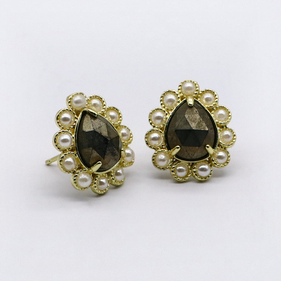 Exquisite Present Fashion Drop Shape Natural Stone Earring