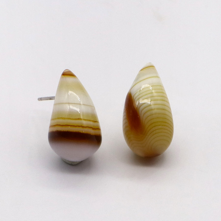 Simple Style Fashion Drop Shape Natural Stone Earring