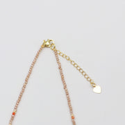 Nice 2mm Faceted Champagne Gold Zircon And MOP Necklace & Bracelet Set