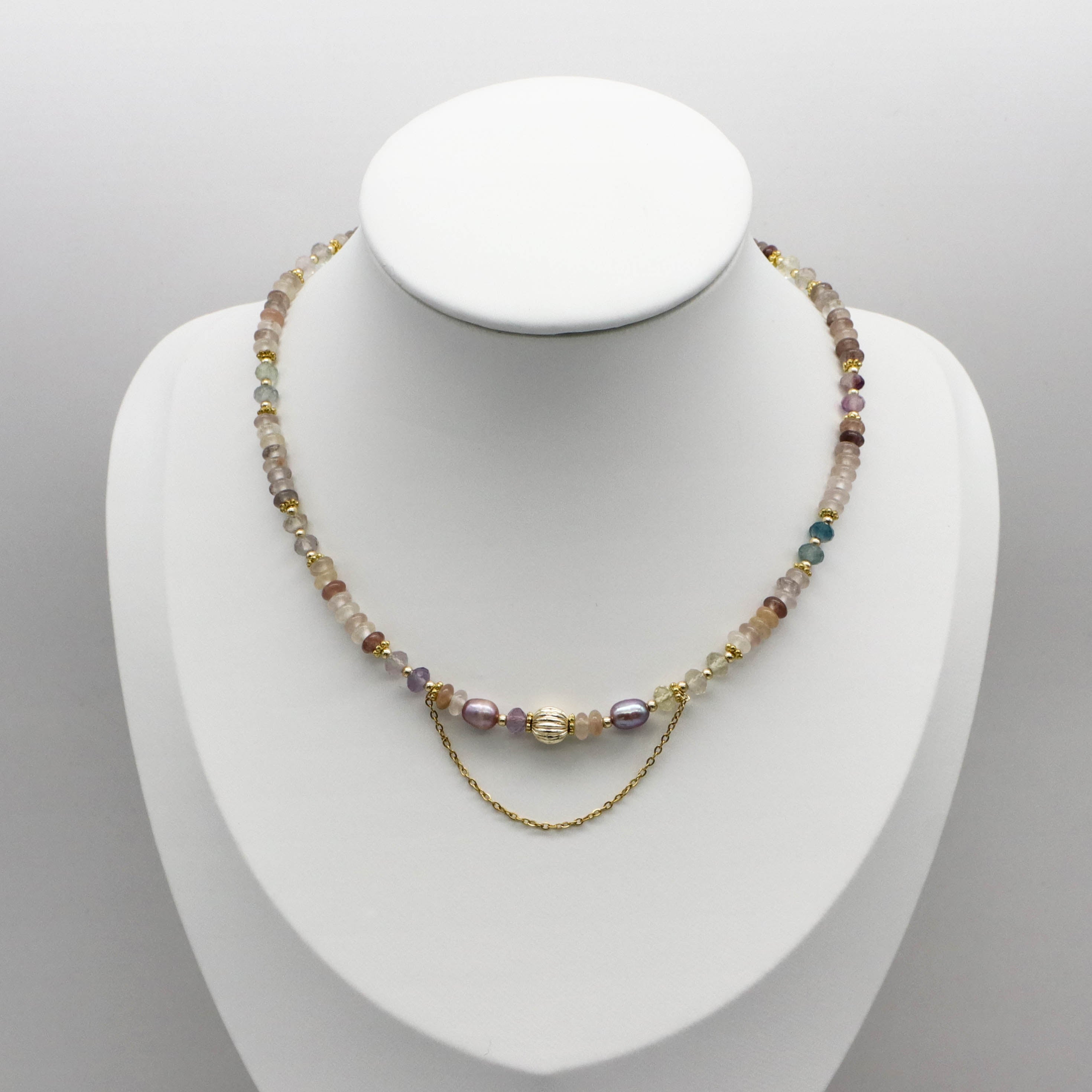 Bohemian Style Irregular Pearl With Chain Choker