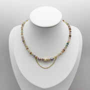 Bohemian Style Irregular Pearl With Chain Choker