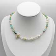 Bohemian Style Irregular Pearl With Imperial Jasper Choker