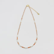 Nice 2mm Faceted Champagne Gold Zircon And MOP Necklace & Bracelet Set