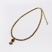 Street Style Tiger-eye With Natural Pearl Necklace