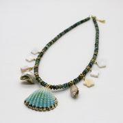 Bohemia Ethnic Style 2X4mm Turquoise Necklace