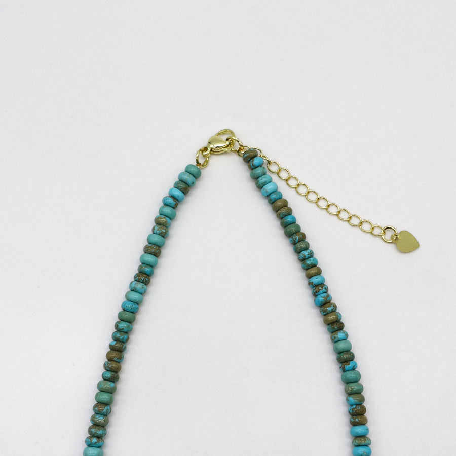 Bohemia Ethnic Style 2X4mm Turquoise Necklace