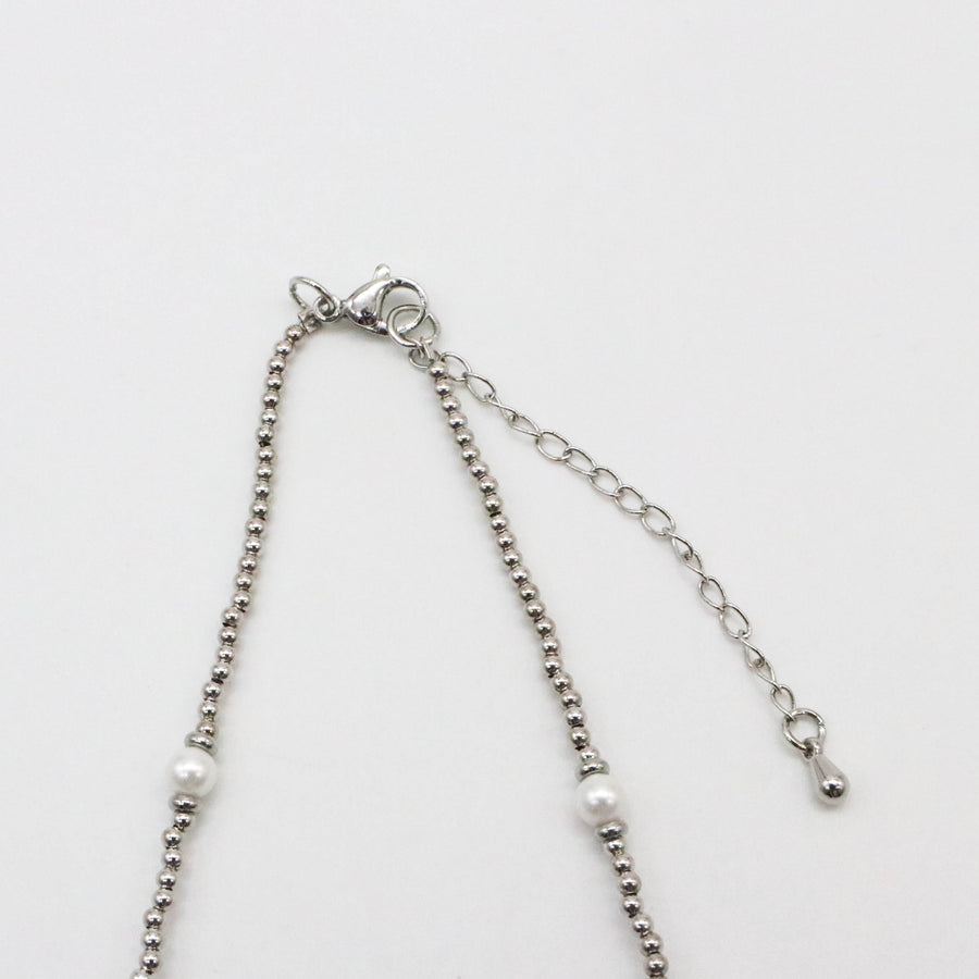 Fashion 6mm Squared Smoky Glass Beads Necklace & Bracelet Set