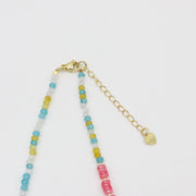 Fashion 8mm Irregular Shaped Pearl And Colourful Jade Necklace & Bracelet Set